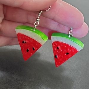 ***Final Sale*** Dangling watermelon slice earrings